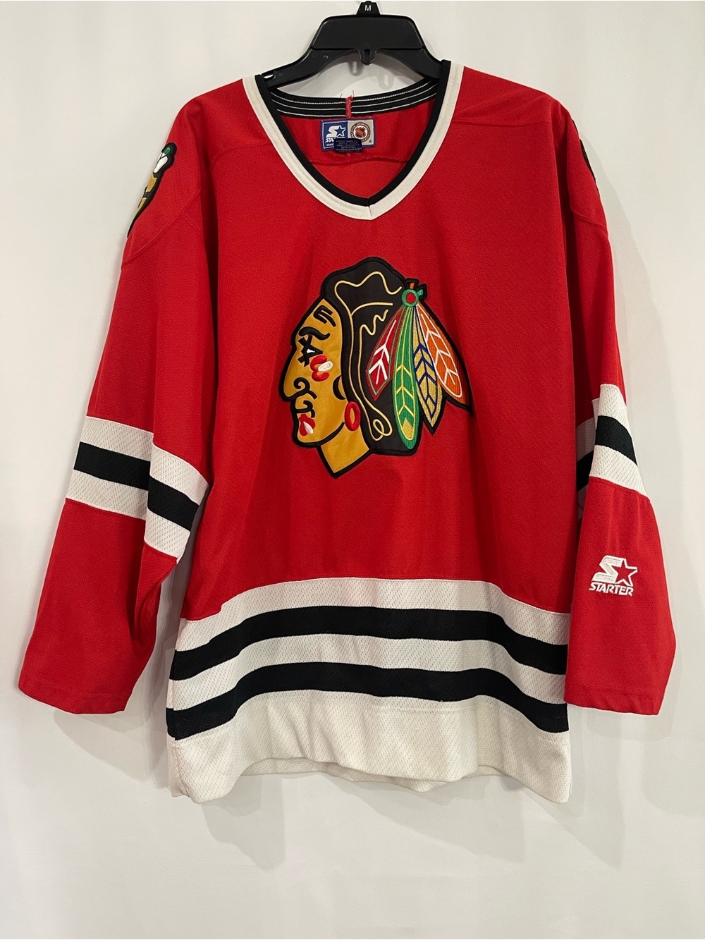 Vintage Starter Chicago Blackhawks Red Hockey Jersey 90’s NHL Jersey medium